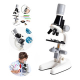 Microscópio Educacional Monocular 100x 400x 1200x Biologia