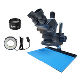 Microscópio Estereoscópico Trinocular 7050 Base Aluminio