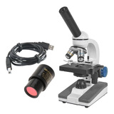 Microscópio Monocular C/acessórios 400x + Camera Digital 2mp