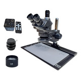 Microscópio Trinocular 7050 Base Em Aluminio