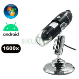 Microscpio Zoom 1600x Cam 2 0 Mp Profissional Digital Usb Cor Preto 5v