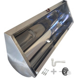 Mictório Coletivo 1,20 Mt Em Aço Inox Incluso Válvula 