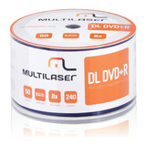 Midia Cd Virgem Dvd-r 240min 8.5gb Shrink Imprimivel 50 Und