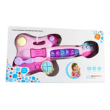 Minha Primeira Guitarra Elétrica De Brinquedo (rosa) C/ Som