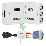 Mini Adaptador Conversor 1080p Hdmi P/ Vídeo Composto Av Rca
