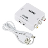 Mini Adaptador Rca Av Conversor P/ Hdmi 1080p Av2hdmi