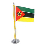 Mini Bandeira De Mesa Moçambique 15 Cm Poliéster