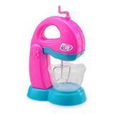 Mini Batedeira Infantil Cozinha Manivela Rosa/azul