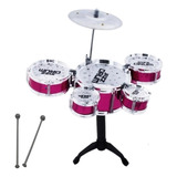 Mini Bateria Música Infantil Baqueta Brinquedo