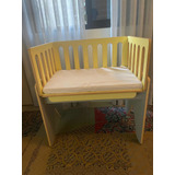 Mini Berço Acoplado Na Cama De Madeira. Vira Mesa E Sofa.