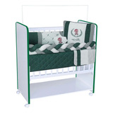 Mini Berço Bed Side New Baby Colchão Grade Móvel Cor Verde