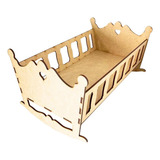 Mini Berço Cama Bercinho 43cm Mdf Cru Boneca Reborn Alive