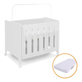 Mini Berço Moisés Júnior Infantil Branco Colchão Grátis + Nf