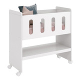 Mini Berço Reller Zain 3 Em 1 Branco Brilho Com Colchão