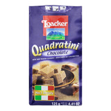 Mini Biscoito Wafer Recheio Creme De Chocolate Loacker Quadratini Pacote 125g
