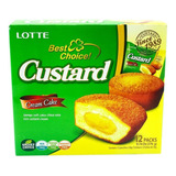 Mini Bolo Custard Soft Cake 12 Unidades - Lotte 276g