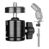 Mini Cabeça Giratória P/ Ring Light Celular Tripé Até 3kg