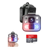 Mini Câmera Para Trilha Ciclismo 1080p Hd Com 4 Led 32gb