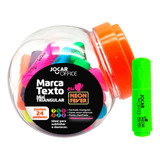 Mini Caneta Marca Texto Pote 24 Un Coloridas Neon Cores