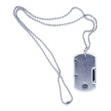Mini Canivete De Pescoço Ntk Dogcut Aço Inox 420 Dog Tag Cor Prateado