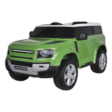 Mini Carro Elétrico Infantil Land Rover Defender Bateria 12v Verde Motorizado Importway Bw-271vd