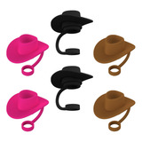 Mini Chapéu Cowboy Chapéu Palha 6mm Chapéu Fofo, 6 Unidades