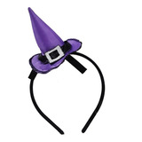 Mini Chapéu De Bruxa Lilás Com Tiara