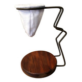 Mini Coador De Café De Pano Individual Com Suporte Esmaltado