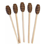 Mini Colher Pegador De Mel De Madeira 100 Peças Promoção