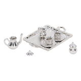Mini Conjunto De Chá Metal 1/12 Simulação Em Escala Lifelike