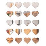 Mini Corações Espelho Decorativo Acrílico Kit Com 50
