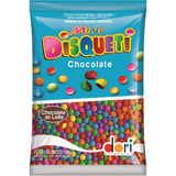 Mini Disqueti Colorido Chocolate Ao Leite Dori 500g