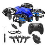 Mini Drone Controle Remoto Infantil Azul Com Sensor Gn-356 D