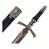 Mini Espada Medieval Adaga Cavaleiro Bainha Revestida Couro 