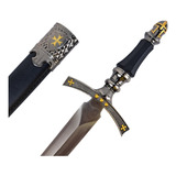 Mini Espada Medieval Adaga Cavaleiro Templário Com Bainha
