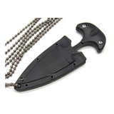 Mini Faca Push T Dagger Fulltang Com Conrrente Pescoço Top