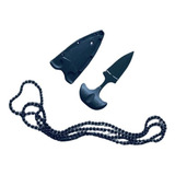 Mini Faca Push T Dagger Fulltang Com Conrrente Pescoço Top