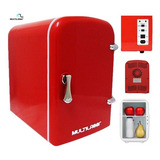 Mini Geladeira Frigobar Retro Trivolt 4l Multilaser Tv007 Voltagem Da Bateria 110v/220v