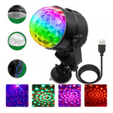 Mini Globo Jogo De Luz Giratorio Festa Balada Dj Led Usb Rgb