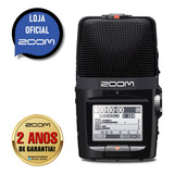 Mini Gravador H2n Com Zoom Estéreo Digital H2n H2 N Duo Cor Preto