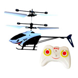 Mini Helicóptero Com Controle Remoto Sensor Brinquedo Voa