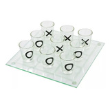 Mini Jogo Velha Drink Shot Base Vidro 9 Copos 5ml Plástico 