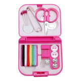 Mini Kit Costura De Bolso P/ Viagem C/ Tesoura Linha Agulha