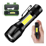 Mini Lanterna Tática Led Usb Recarregável Profissional 