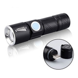 Mini Lanterna Tática Poderosa Recarregável Profissional Led Cor Da Lanterna Preto Cor Da Luz Branco