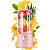 Mini Liquidificador Elétrico Portátil Usb 4 Lâminas 400ml Cor Branco