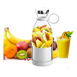 Mini Liquidificador Juicer Portátil Com Alça, Garrafa 400 Ml Cor Branco