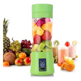 Mini Liquidificador Portatil Shake Juice Cup + Cabo Usb Cor Verde