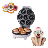Mini Máquina De Fazer Donuts Rosquinhas 7 Furos 110v Cor Branco