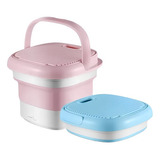 Mini Máquina Lavar Roupa Dobrável Portátil Balde Elétrica F